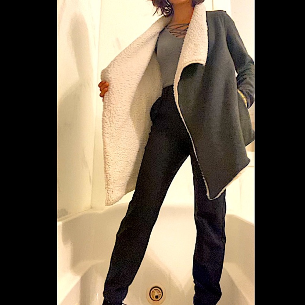 Hem & Thread Open Shirt Jacket/Coat Wool-Lined - Picture 4 of 5